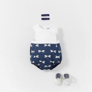 Jacadi dragonfly romper, size 12M